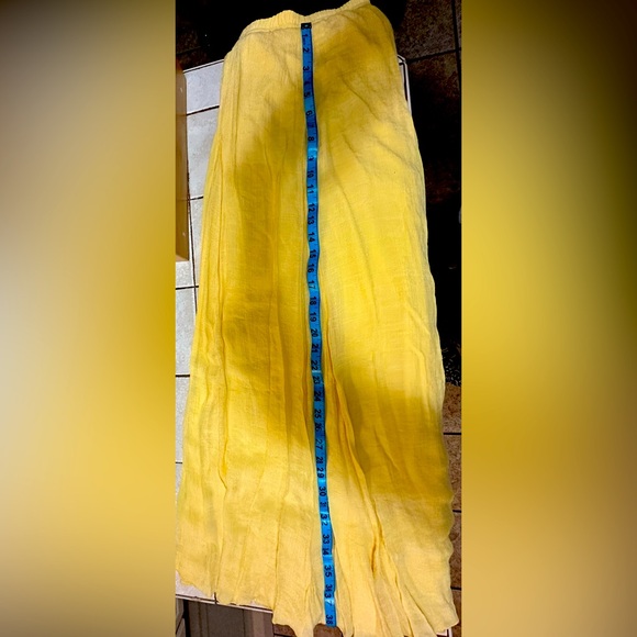 Yellow Accordion Maxi Skirt by New Direction - Picture 2 of 4